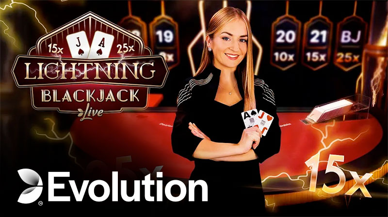 Lightning Blackjack Live by Evolution Gaming