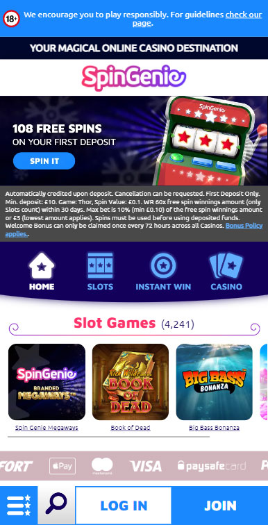 Spingenie Casino iPhone App